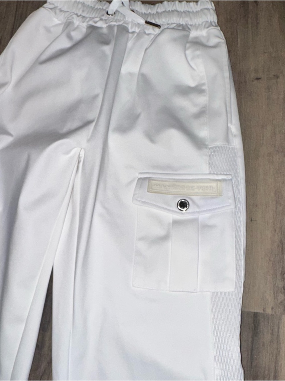 Manière De Voir White Cargo Jogger Pants Size 4 NWOT Luxe Streetwear - Picture 2 of 8